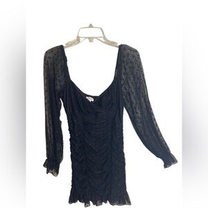 Le Lis Black Long Sleeve Mini Dress Sz:S